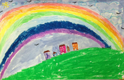 Rainbow Drawing by a Student 1