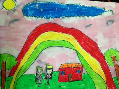 Rainbow Drawing by a Student 2