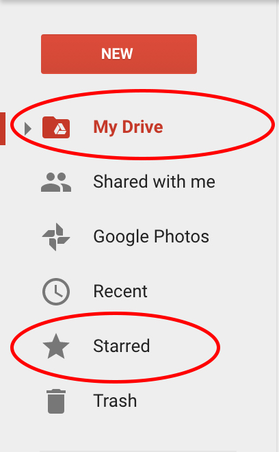 Screenshot of the Navigation pane in a Google Drive document.