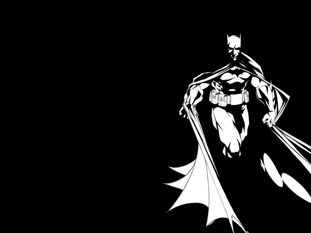 Black and White Graphic of Frank Miller's Batman