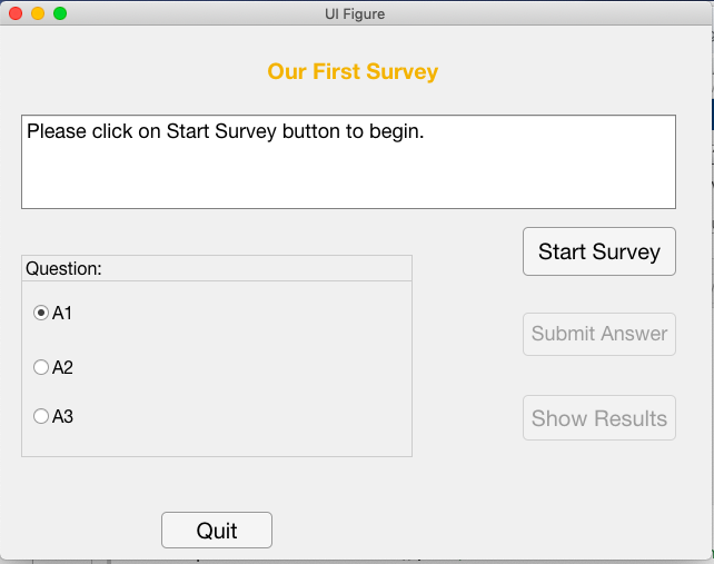 Button to Start Over a Survey