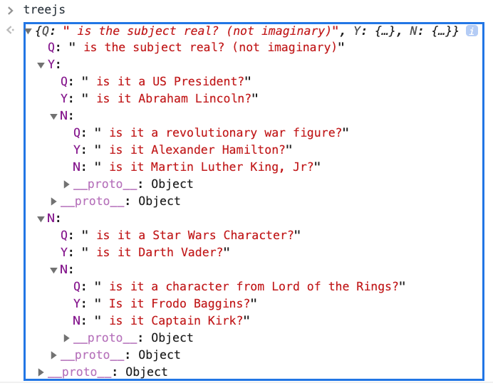 treejs in the JS console