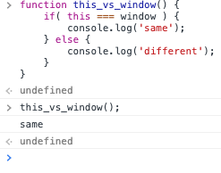 this is the same as window in a function call
