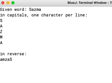 sample output