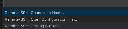 VSCode remote menu