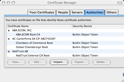 Firefox security window