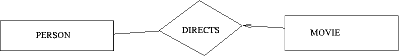 ER diagram of a Person directing a Movie
