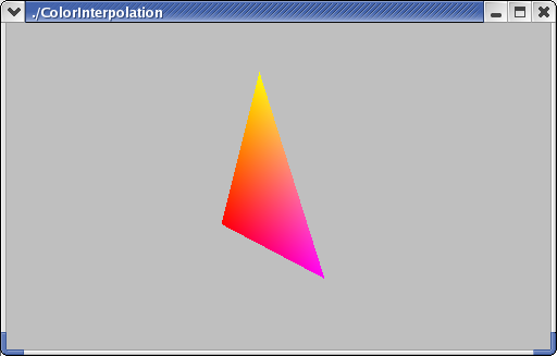 an triangle with smooth
interpolation