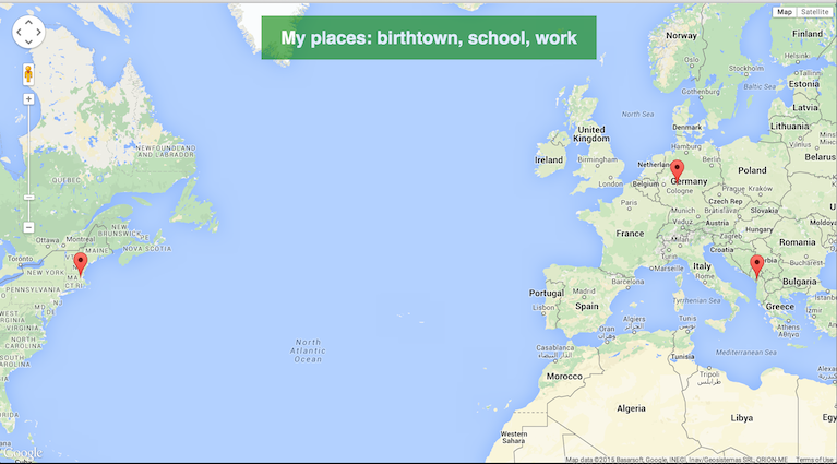 screenshot of google maps page