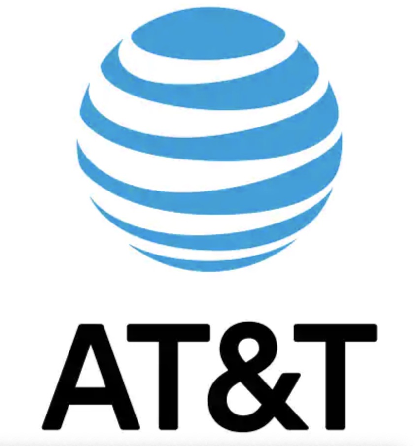 Official logo for AT&T, an internet and phone service company